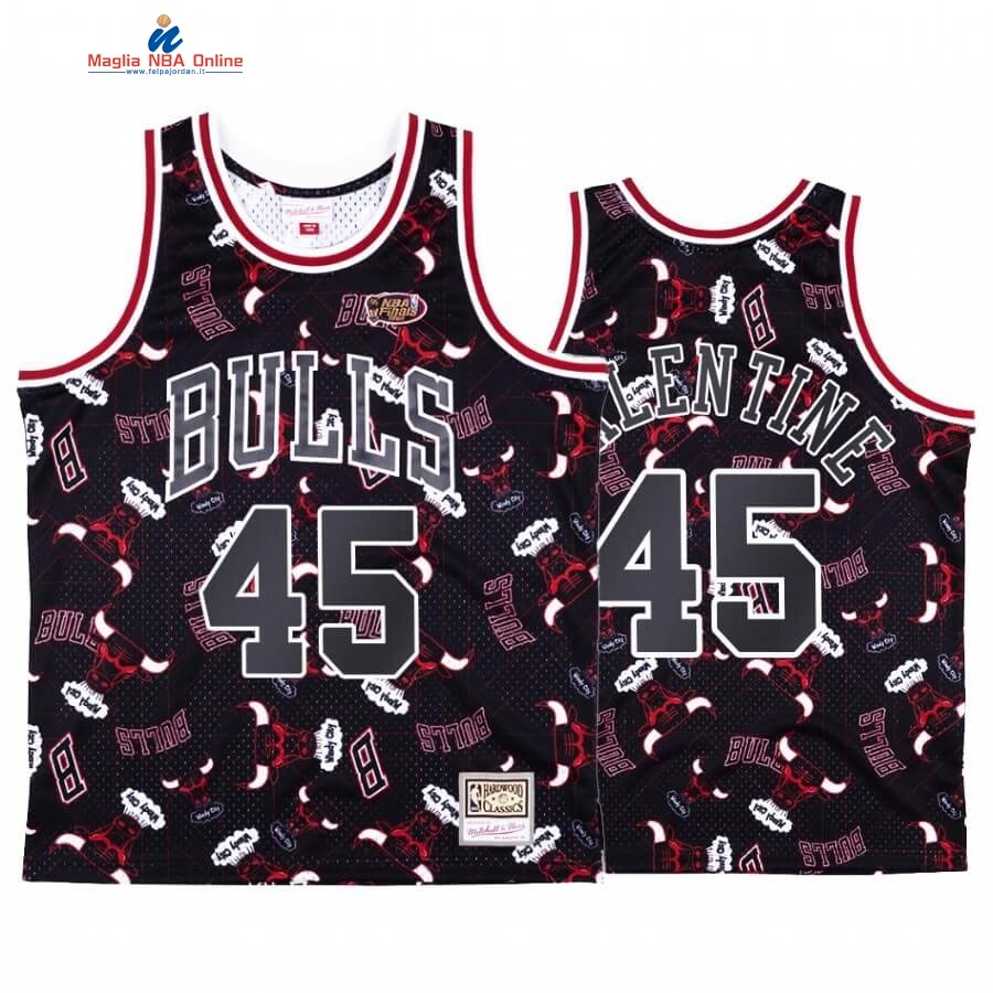 Maglia NBA Chicago Bulls Tear Up Pack #45 Denzel Valentine Nero Hardwood Classics Acquista