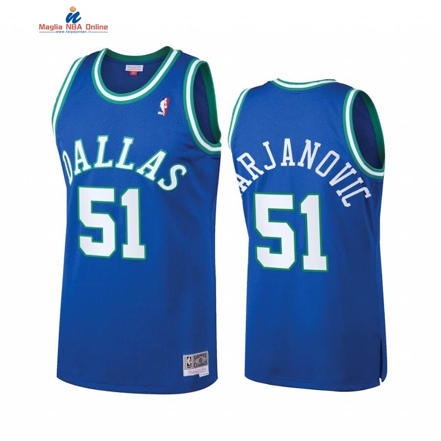 Maglia NBA Dallas Mavericks Heritage #51 Boban Marjanovic Blu Hardwood Classics Acquista