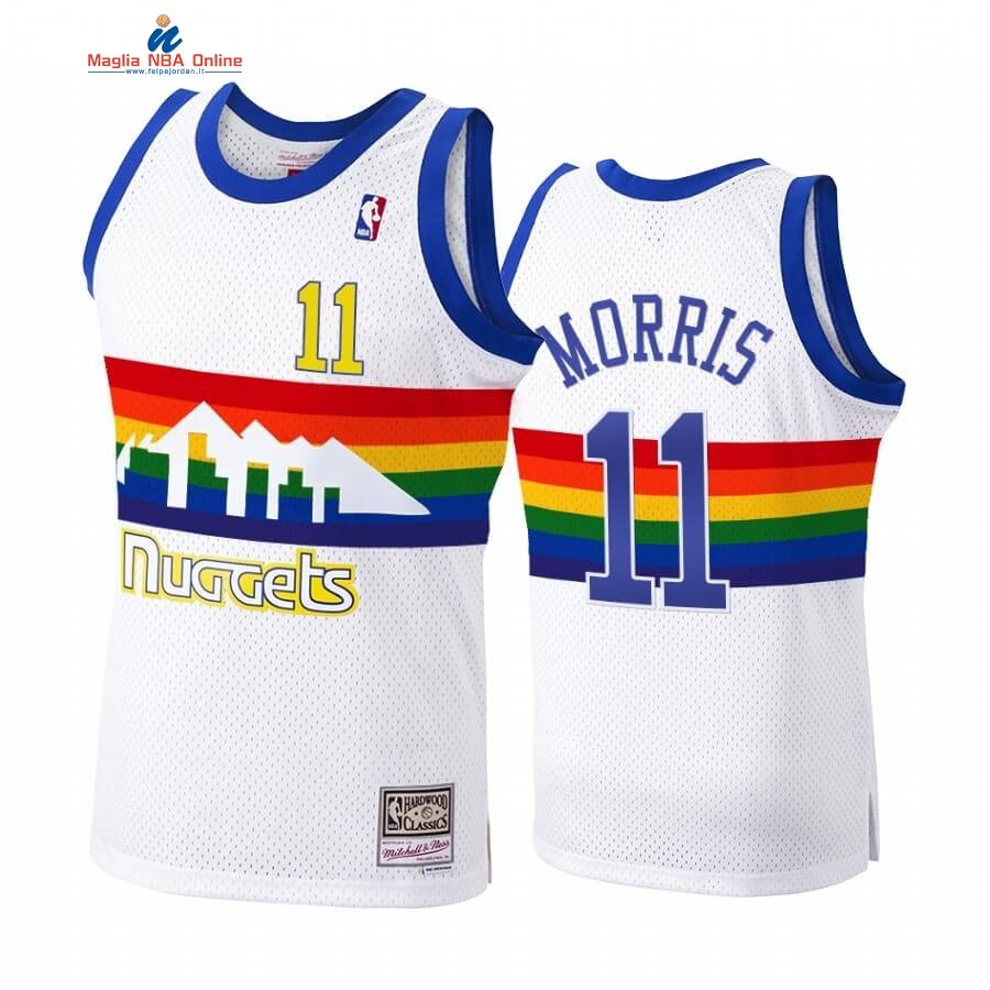 Maglia NBA Denver Nuggets #11 Monte Morris Bianco Hardwood Classics 1991-92 Acquista