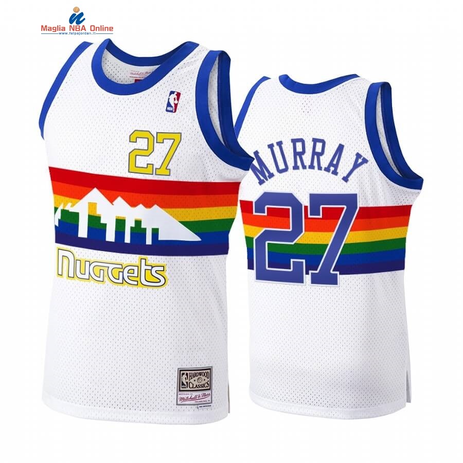 Maglia NBA Denver Nuggets #27 Jerami Murray Bianco Hardwood Classics 1991-92 Acquista