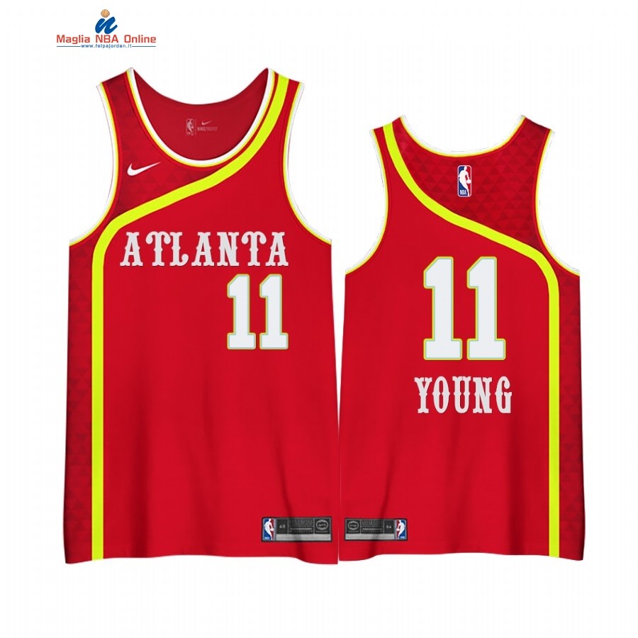 Maglia NBA Edición Ganada Atlanta Hawks #11 Trae Young Rosso 2020-21 Acquista