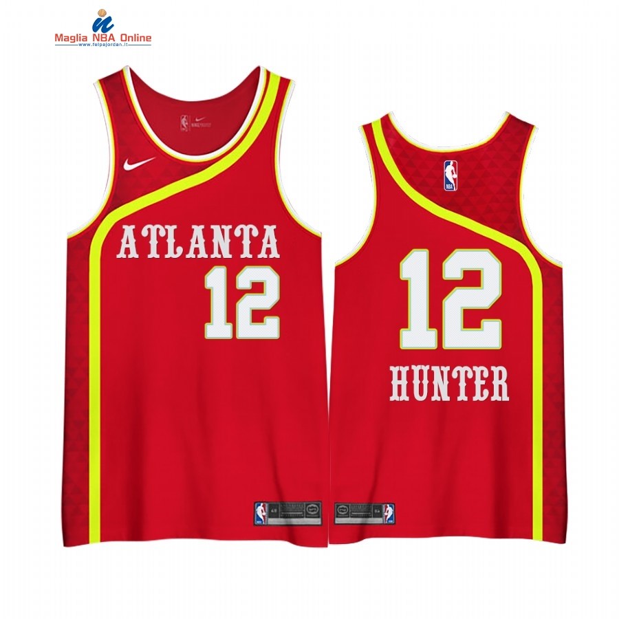Maglia NBA Edición Ganada Atlanta Hawks #12 De'andre Hunter Rosso 2020-21 Acquista