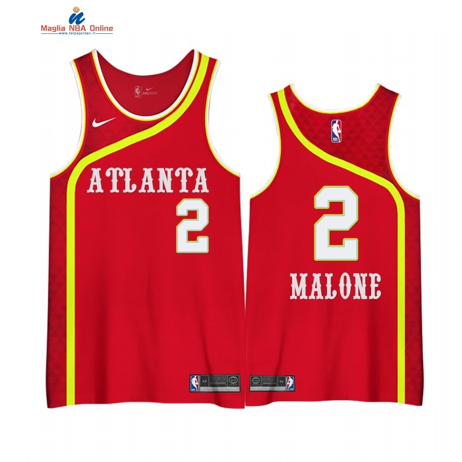 Maglia NBA Edición Ganada Atlanta Hawks #2 Moses Malone Rosso 2020-21 Acquista
