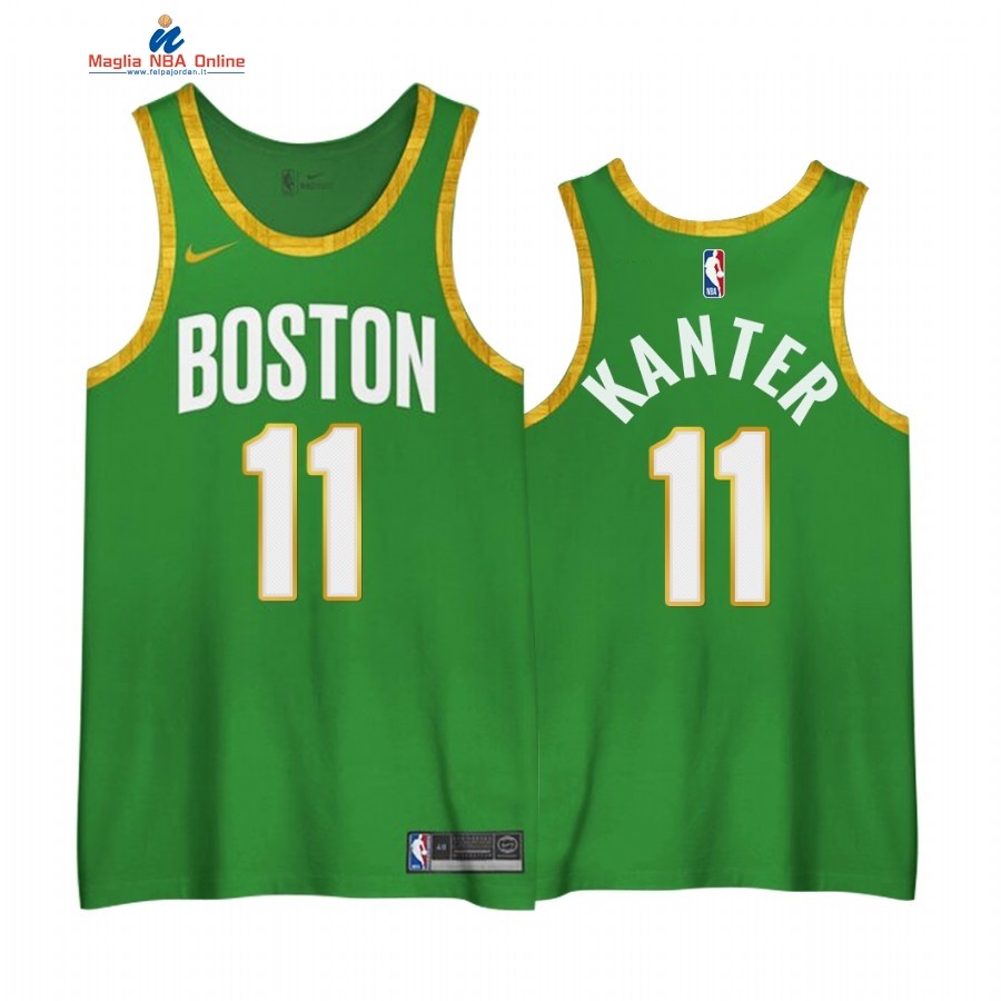 Maglia NBA Edición Ganada Boston Celtics #11 Enes Kanter Verde 2020-21 Acquista