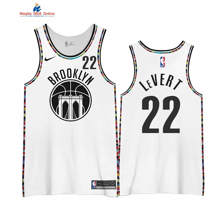 Maglia NBA Edición Ganada Brooklyn Nets #22 Caris Levert Bianco 2020-21 Acquista