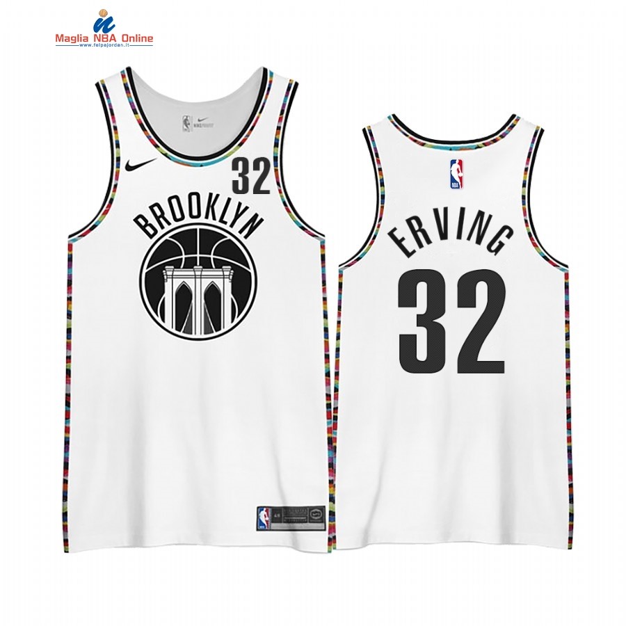 Maglia NBA Edición Ganada Brooklyn Nets #32 Julius Erving Bianco 2020-21 Acquista