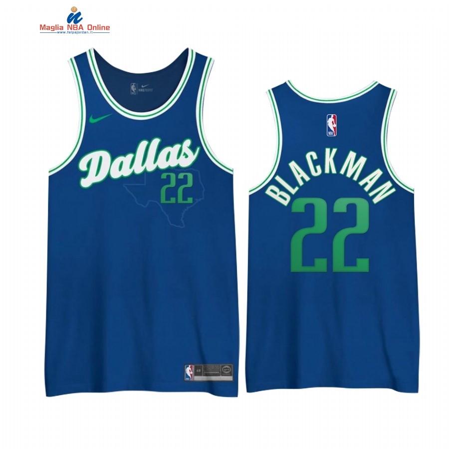 Maglia NBA Edición Ganada Dallas Mavericks #22 Rolando Blackman Blu 2020-21 Acquista