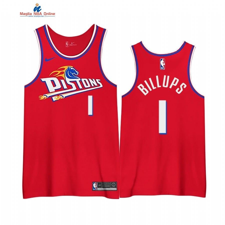 Maglia NBA Edición Ganada Detroit Pistons #1 Chauncey Billups Rosso 2020-21 Acquista