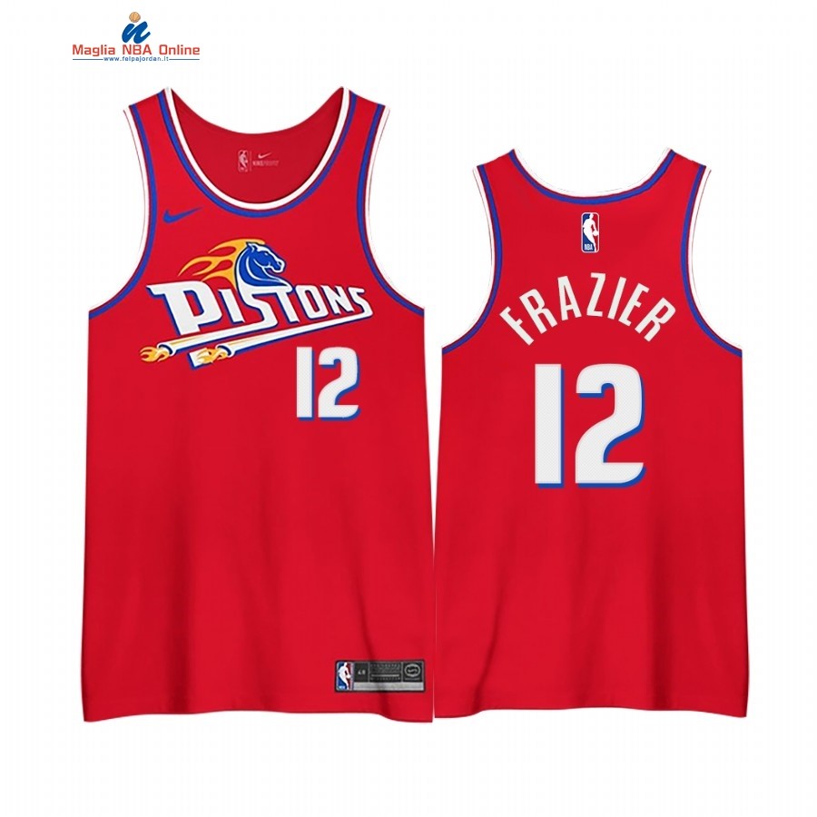 Maglia NBA Edición Ganada Detroit Pistons #12 Tim Frazier Rosso 2020-21 Acquista