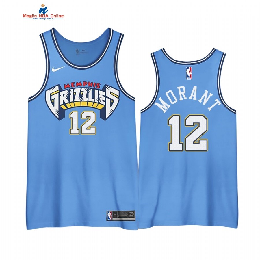 Maglia NBA Edición Ganada Memphis Grizzlies #12 Ja Morant Blu 2020-21 Acquista