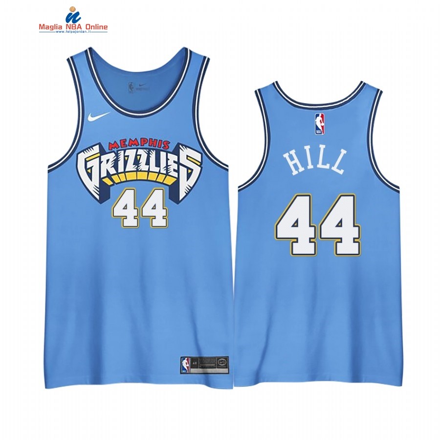 Maglia NBA Edición Ganada Memphis Grizzlies #44 Solomon Hill Blu 2020-21 Acquista