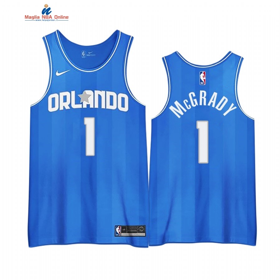 Maglia NBA Edición Ganada Orlando Magic #1 Tracy Mcgraydy Blu 2020-21 Acquista