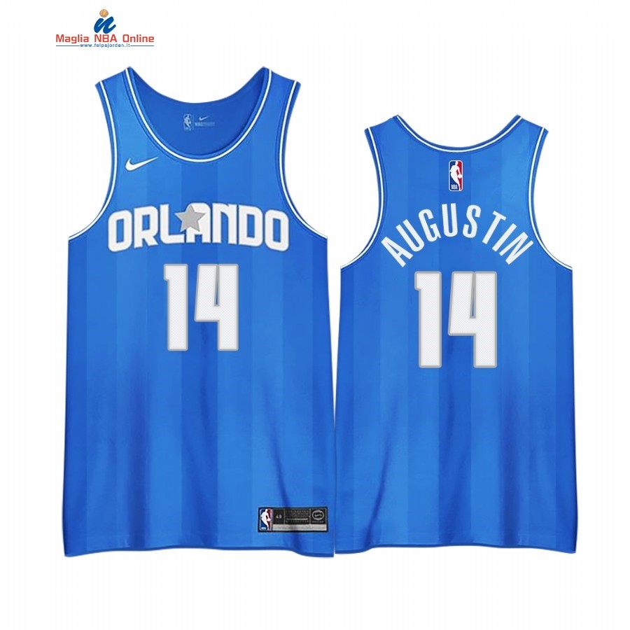 Maglia NBA Edición Ganada Orlando Magic #14 D.j. Augustin Blu 2020-21 Acquista