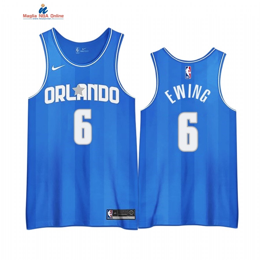 Maglia NBA Edición Ganada Orlando Magic #6 Patrick Ewing Blu 2020-21 Acquista