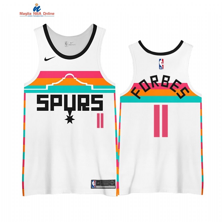 Maglia NBA Edición Ganada San Antonio Spurs #11 Bryn Forbes Bianco 2020-21 Acquista