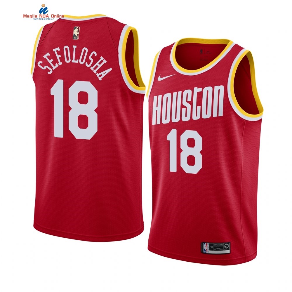 Maglia NBA Houston Rockets #18 Thabo Safolosha Rosso Hardwood Classics Acquista