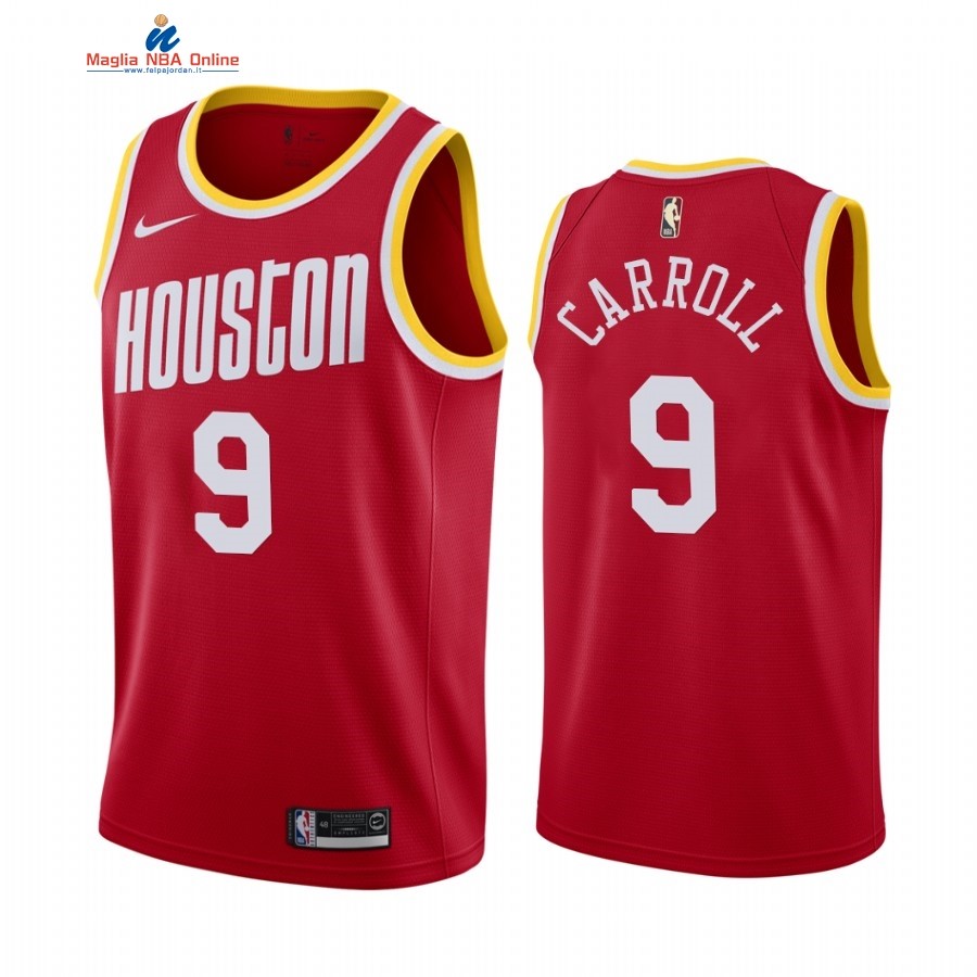 Maglia NBA Houston Rockets #9 DeMarre Carroll Rosso Hardwood Classics Acquista