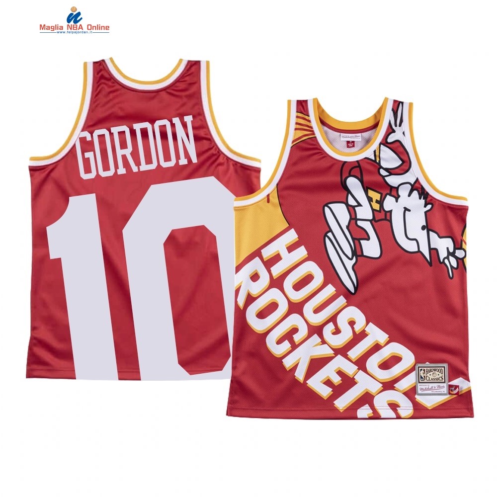 Maglia NBA Houston Rockets Big Face #10 Eric Gordon Rosso Acquista