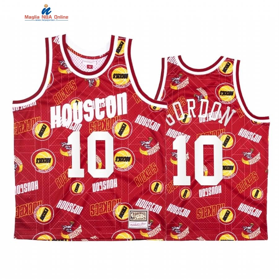 Maglia NBA Houston Rockets Tear Up Pack #10 Eric Gordon Rosso Hardwood Classics Acquista