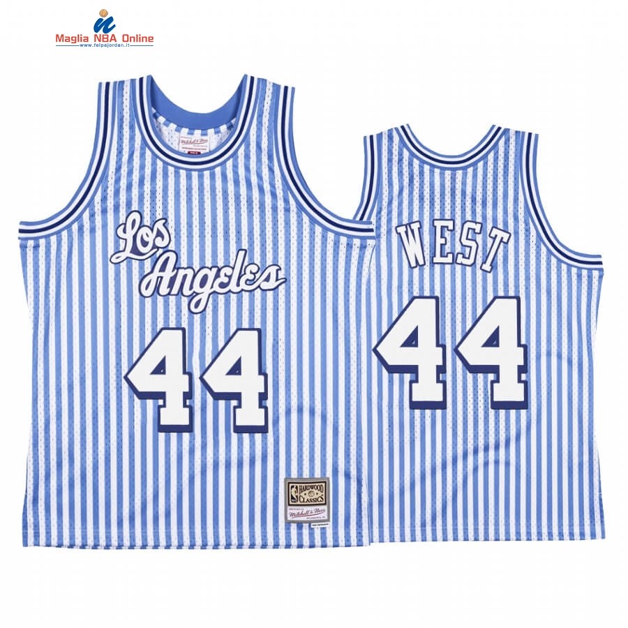 Maglia NBA L.A. Lakers Independence Day #44 Jerry West Blu Hardwood Classics Acquista