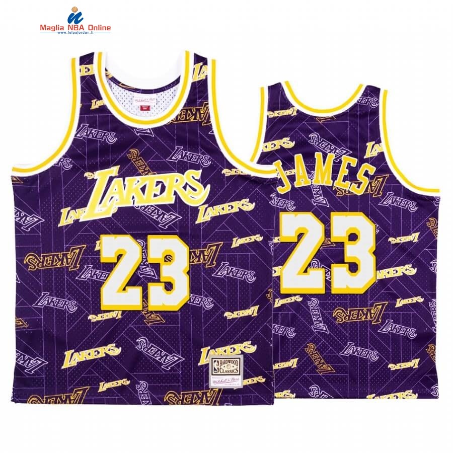 Maglia NBA L.A. Lakers Tear Up Pack #23 Lebron James Porpora Hardwood Classics Acquista