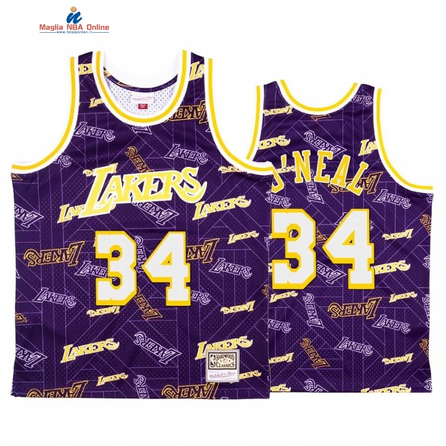 Maglia NBA L.A. Lakers Tear Up Pack #34 Shaquille O'Neal Porpora Hardwood Classics Acquista