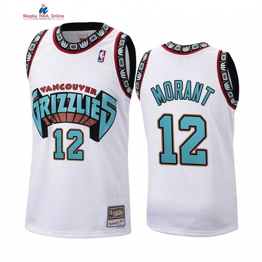 Maglia NBA Memphis Grizzlies #12 Ja Morant Bianco Hardwood Classics 1998 Acquista