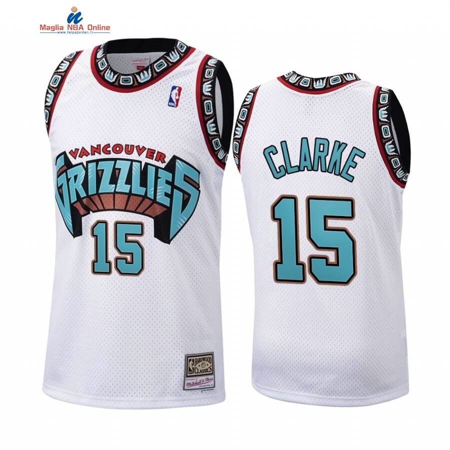 Maglia NBA Memphis Grizzlies #15 Brandon Clarke Bianco Hardwood Classics 1998 Acquista