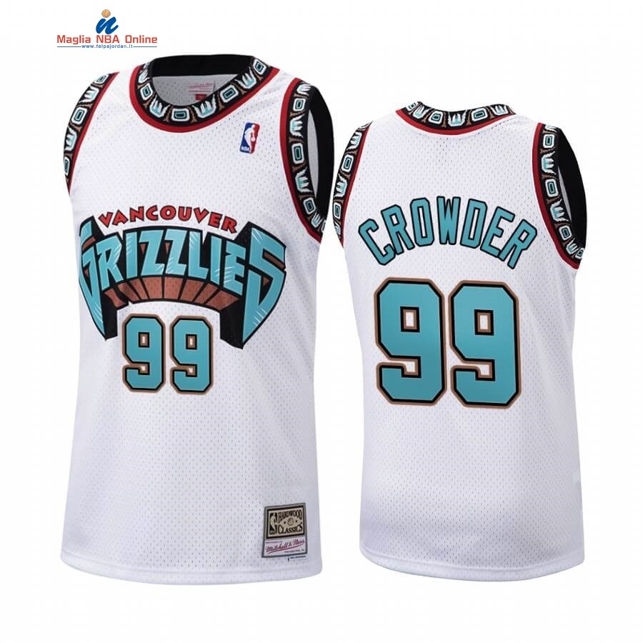 Maglia NBA Memphis Grizzlies #99 Jae Crowder Bianco Hardwood Classics 1998 Acquista