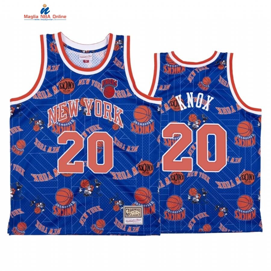 Maglia NBA New York Knicks Tear Up Pack #20 Kevin Knox Blu Hardwood Classics Acquista