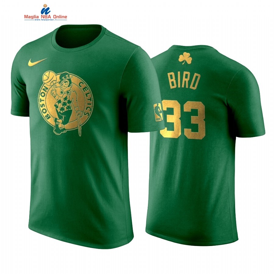 Maglia NBA Nike Boston Celtics Manica Corta #33 Larry Bird Verde Acquista