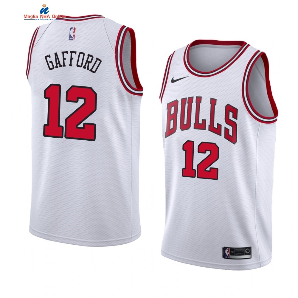 Maglia NBA Nike Chicago Bulls #12 Alec Burks Bianco Association 2019-20 Acquista