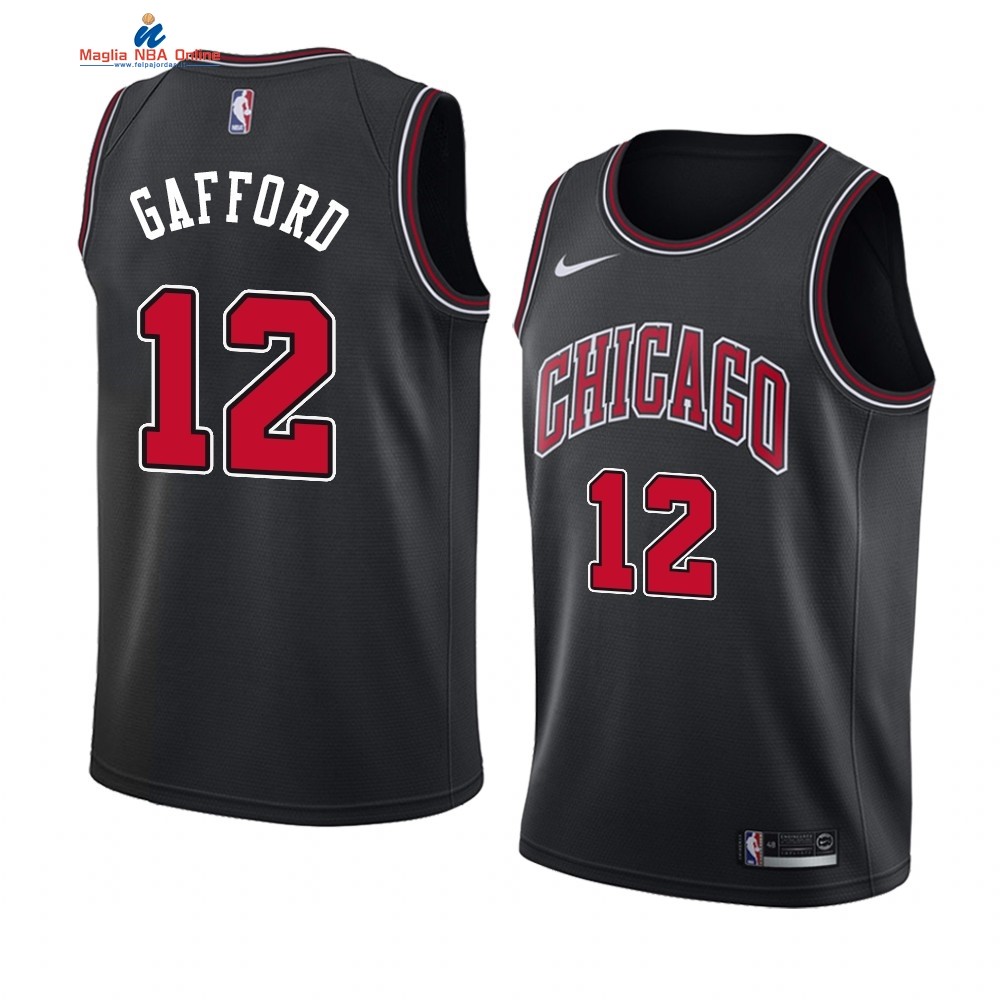 Maglia NBA Nike Chicago Bulls #12 Daniel Gafford Nero Statement 2019-20 Acquista