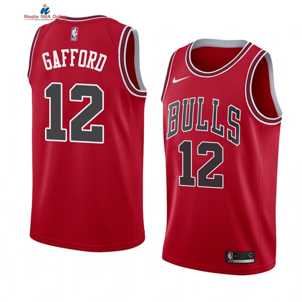 Maglia NBA Nike Chicago Bulls #12 Daniel Gafford Rosso Icon 2019-20 Acquista