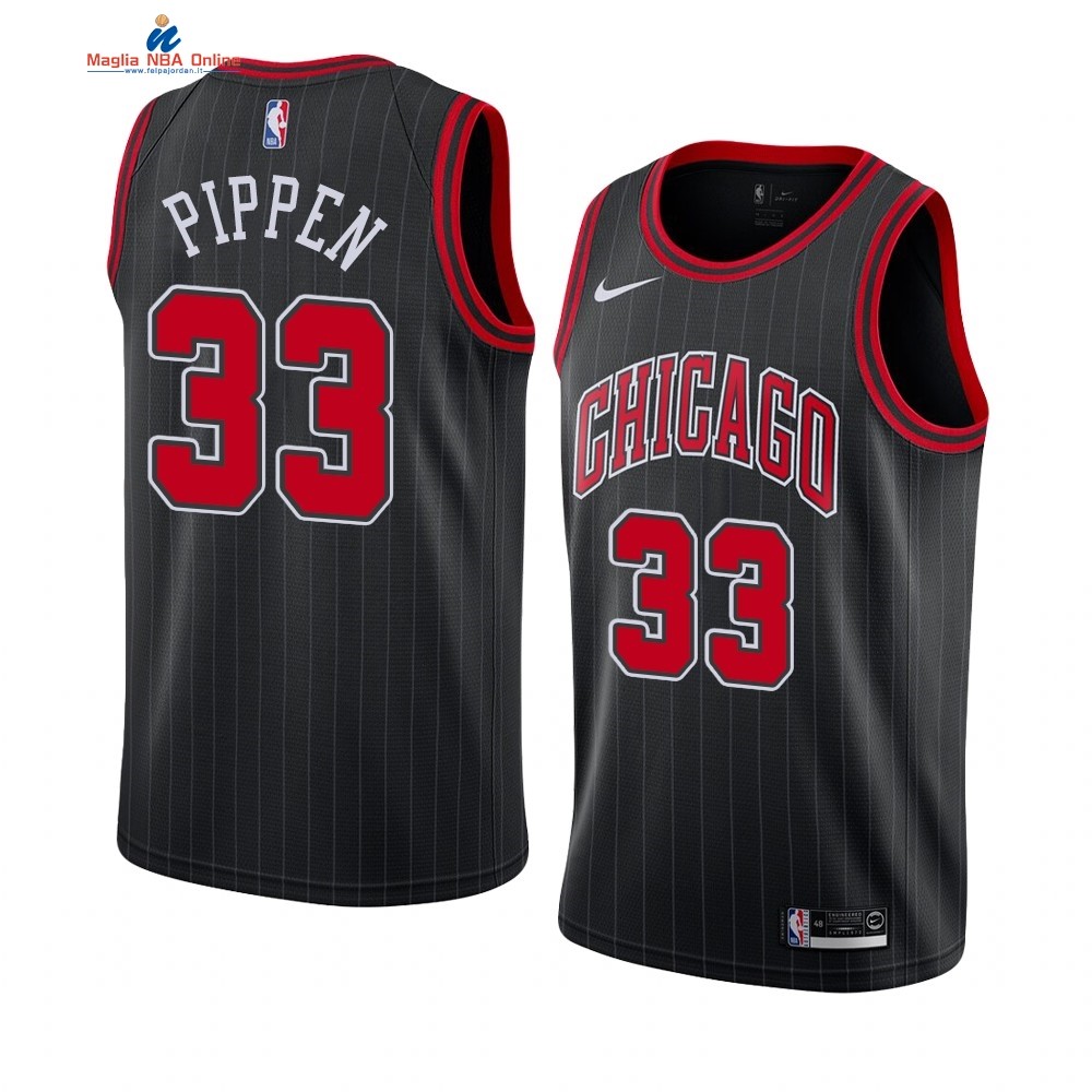 Maglia NBA Nike Chicago Bulls #33 Scottie Pippen Nero Statement 2019-20 Acquista