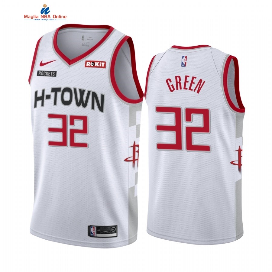 Maglia NBA Nike Houston Rockets #32 Jeff Green Bianco Città 2019-20 Acquista