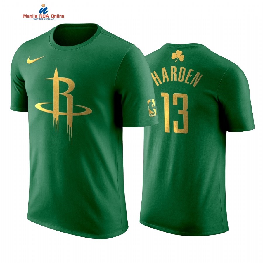 Maglia NBA Nike Houston Rockets Manica Corta #13 James Harden Verde Acquista