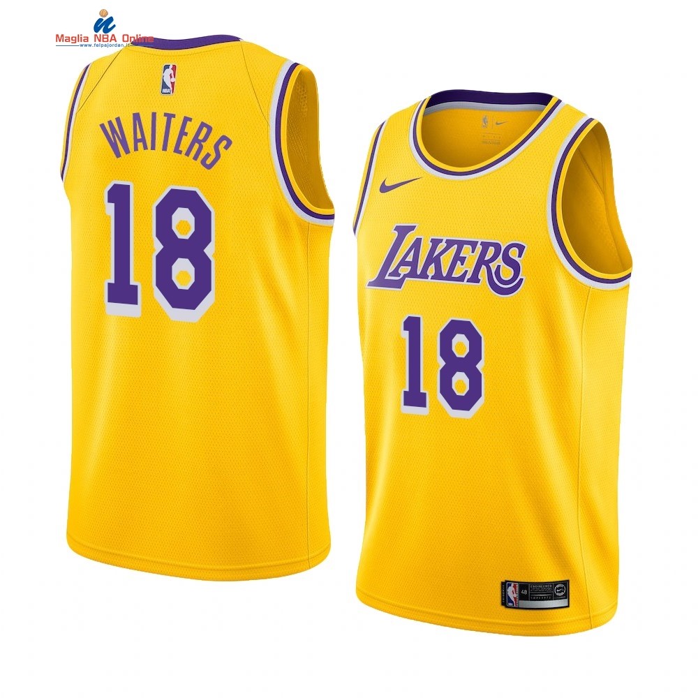 Maglia NBA Nike Los Angeles Lakers #18 Dion Waiters Amarino Icon 2019-20 Acquista