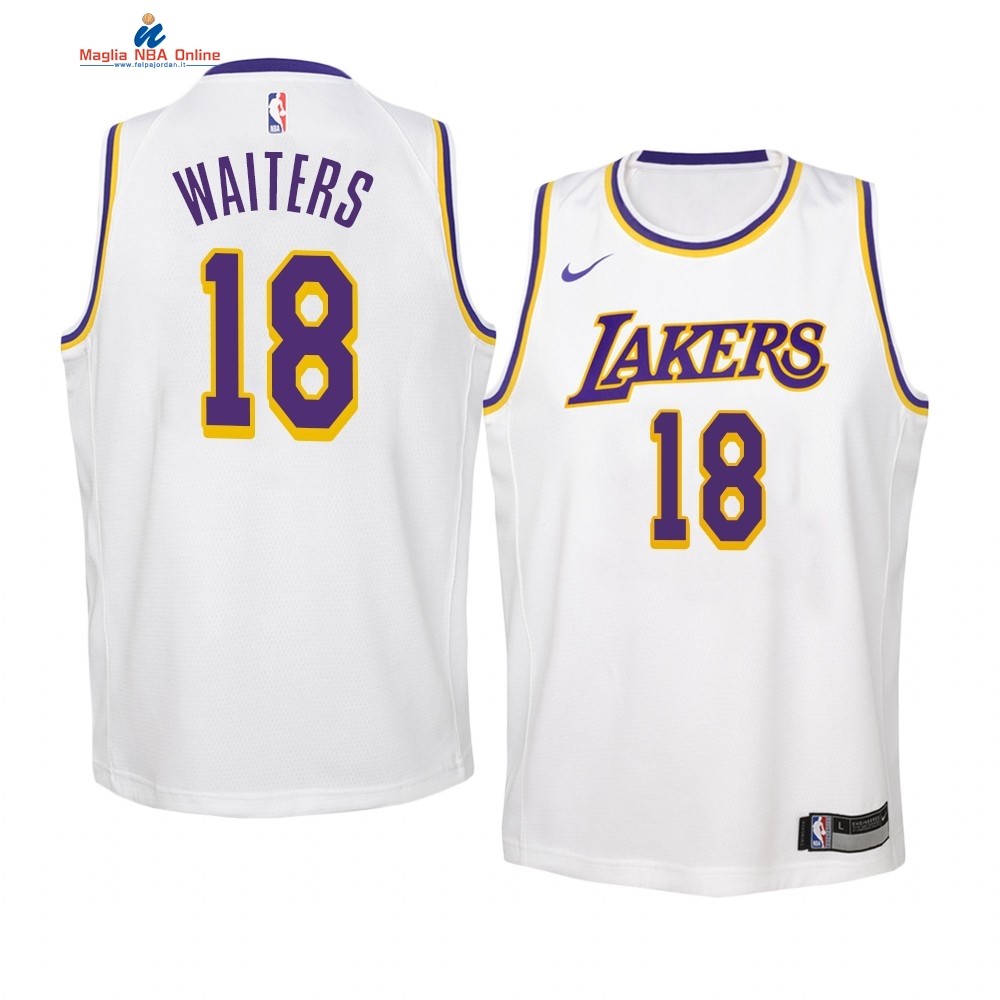 Maglia NBA Nike Los Angeles Lakers #18 Dion Waiters Bianco Association 2019-20 Acquista