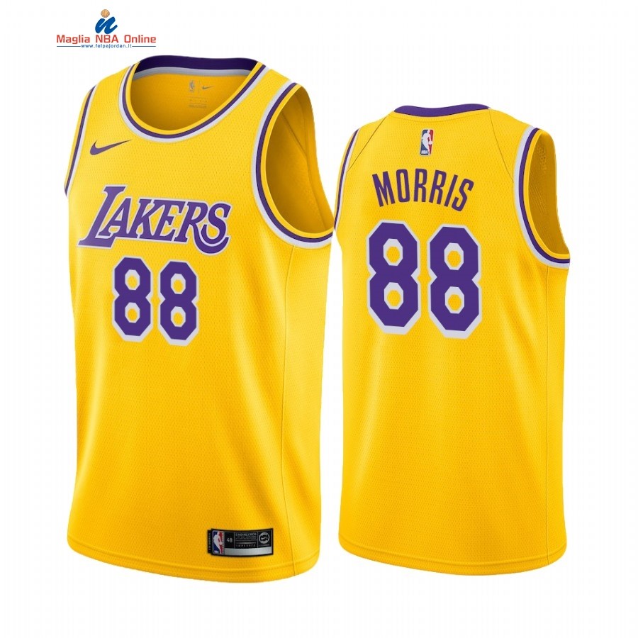 Maglia NBA Nike Los Angeles Lakers #88 Markieff Morris Amarillo Icon 2019-20 Acquista