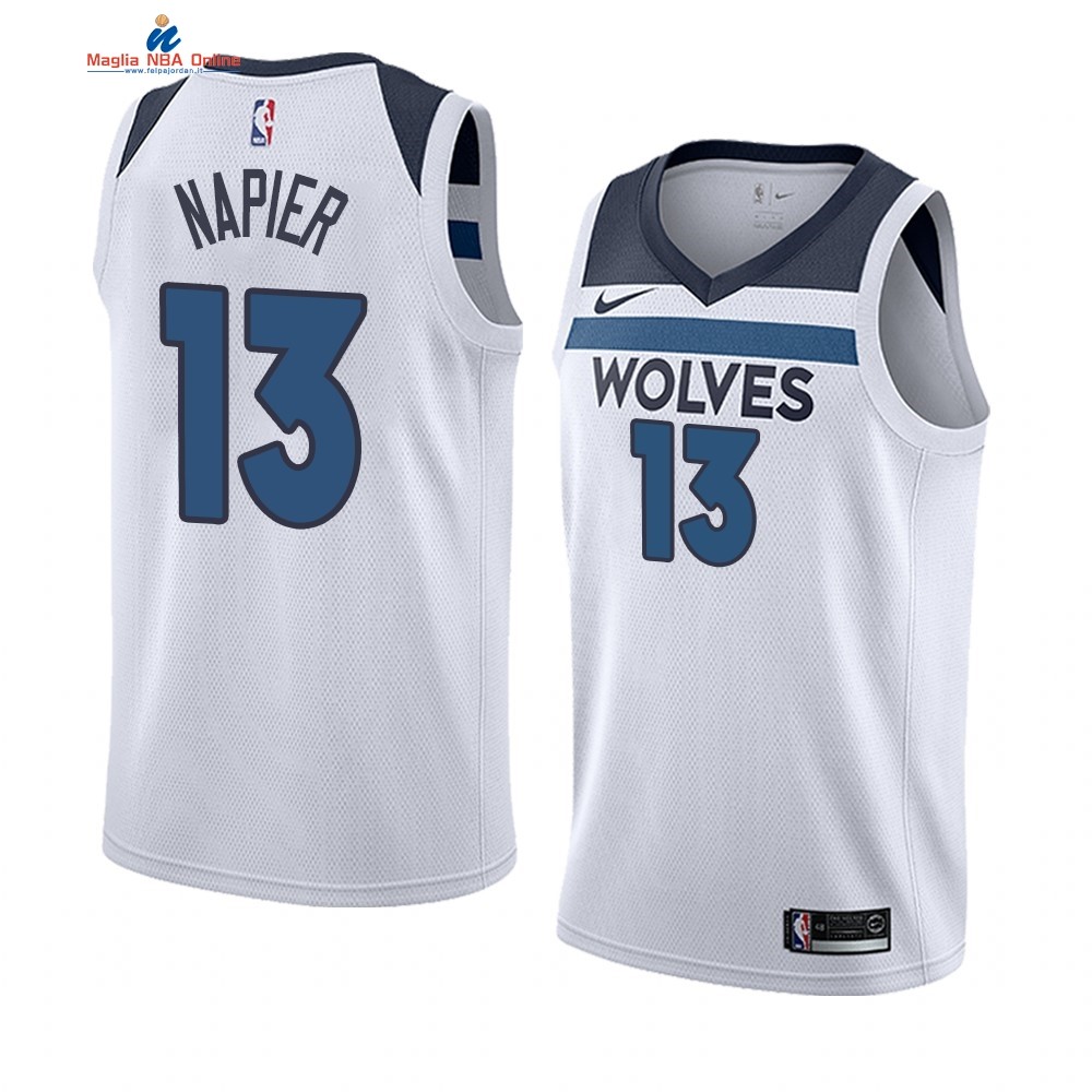 Maglia NBA Nike Minnesota Timberwolvs #13 Shabazz Napier Bianco Association 2019-20 Acquista