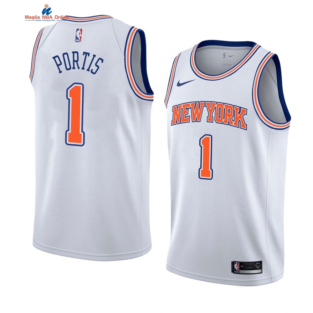 Maglia NBA Nike New York Knicks #1 Bobby Portis Bianco Statement 2019-20 Acquista