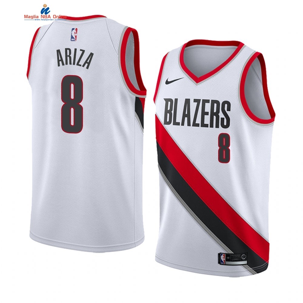Maglia NBA Nike Portland Trail Blazers #8 Trevor Ariza Bianco Association 2019-20 Acquista