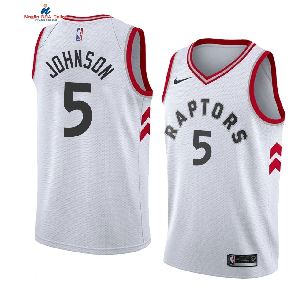 Maglia NBA Nike Toronto Raptors #5 Stanley Johnson Bianco Association 2019-20 Acquista