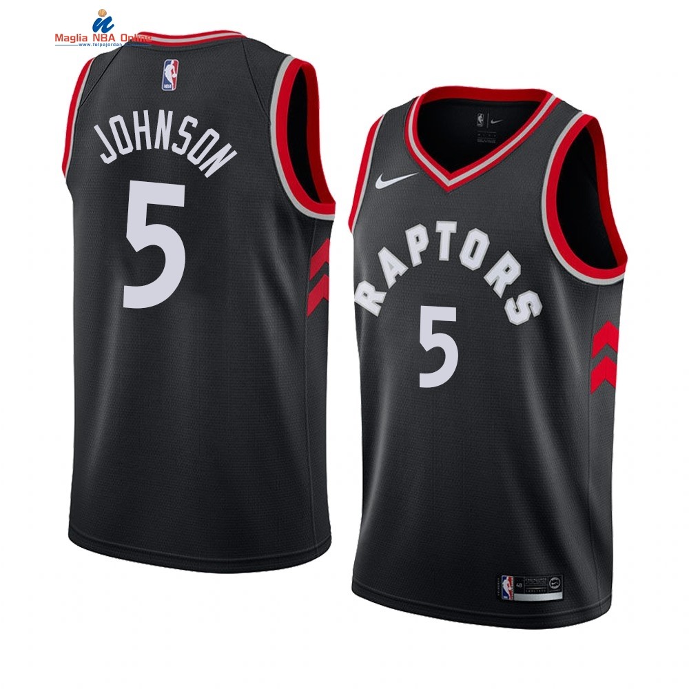 Maglia NBA Nike Toronto Raptors #5 Stanley Johnson Nero Statement 2019-20 Acquista