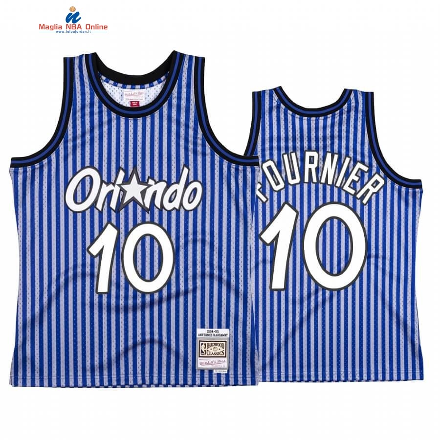 Maglia NBA Orlando Magic Independence Day #10 Evan Fournier Blu Hardwood Classics Acquista