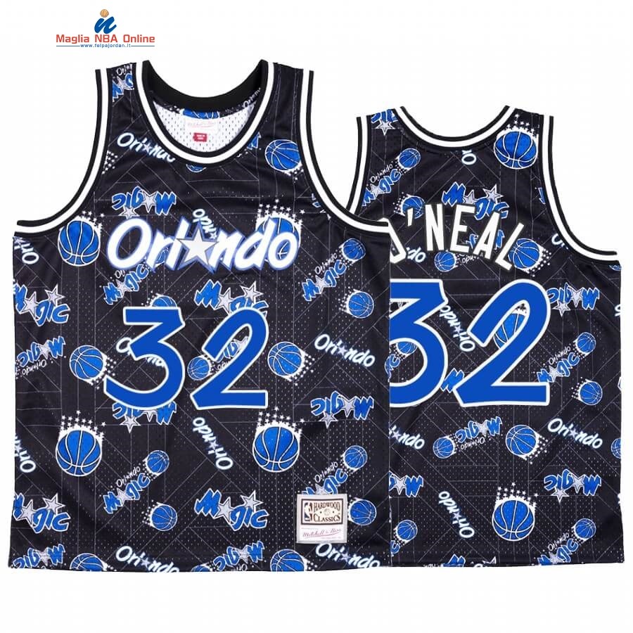 Maglia NBA Orlando Magic Tear Up Pack #32 Shaquille O'Neal Blu Hardwood Classics Acquista