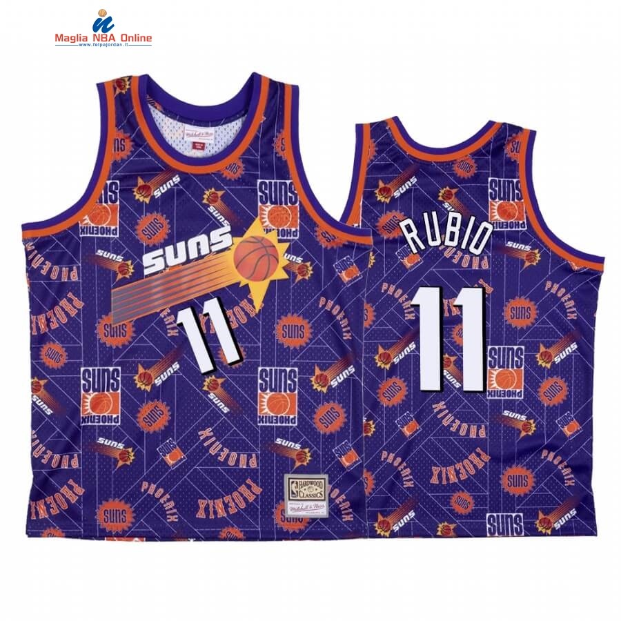 Maglia NBA Phoenix Suns Tear Up Pack #11 Ricky Rubio Porpora Hardwood Classics Acquista