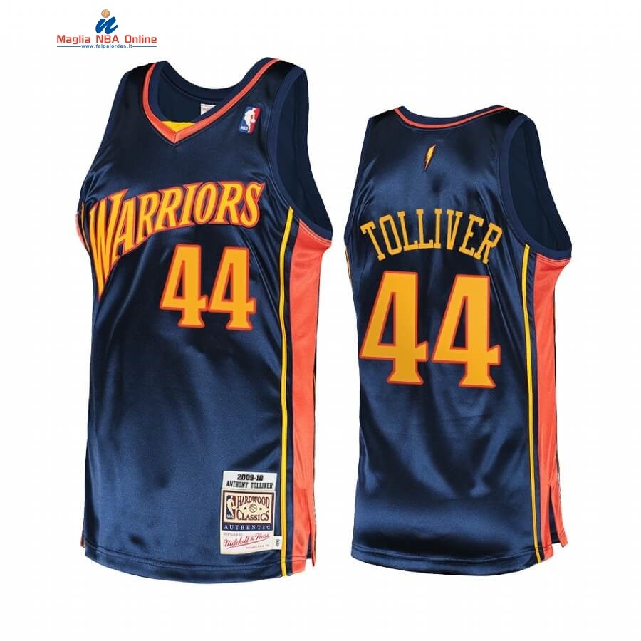 Maglia NBA Warriors Authentic #44 Anthony Tolliver Marino Hardwood Classics 2009-10 Acquista