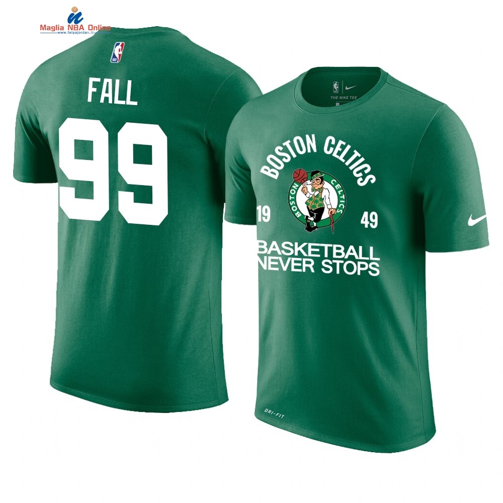 T Shirt NBA Boston Celtics Never Stops #99 Tacko Fall Verde Acquista